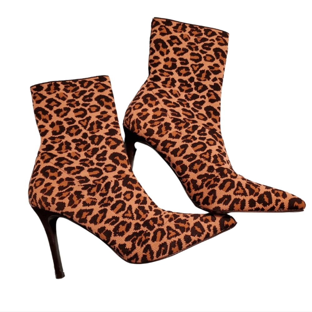 Steve Madden Enya Animal Print Ankle Booties / Heels